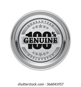 Genuine Quality Silver Vector Icon