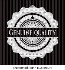 Genuine Quality silvery emblem