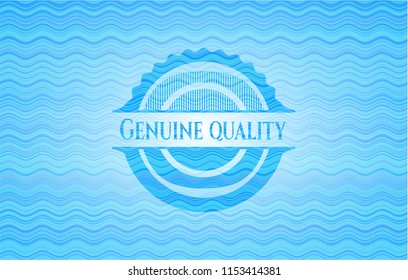 Genuine Quality water representation badge.