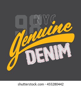 Genuine raw denim graphic