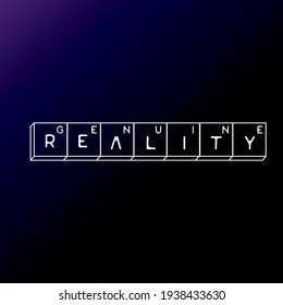 Genuine reality vector logo. Genuine reality emblem.