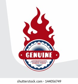 genuine red fire badge