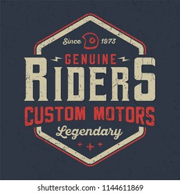 Genuine Riders - Tee Design For Printing