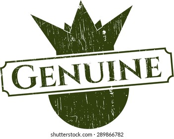 Genuine rubber grunge stamp