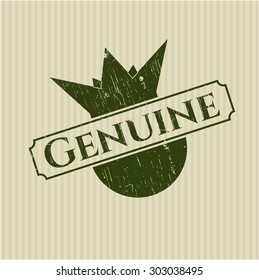 Genuine rubber grunge stamp
