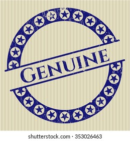 Genuine rubber stamp with grunge texture