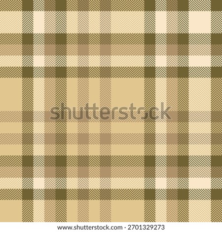 Genuine seamless tartan texture, backdrop textile plaid vector. Cell check fabric background pattern in amber and yellow colors palette.