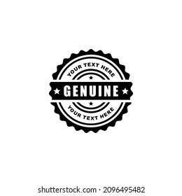 Genuine stamp seal icon vector illustration