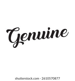 Genuine text on white background.