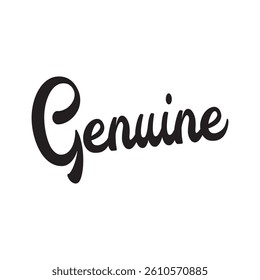Genuine text on white background.