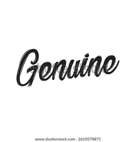 Genuine text on white background.