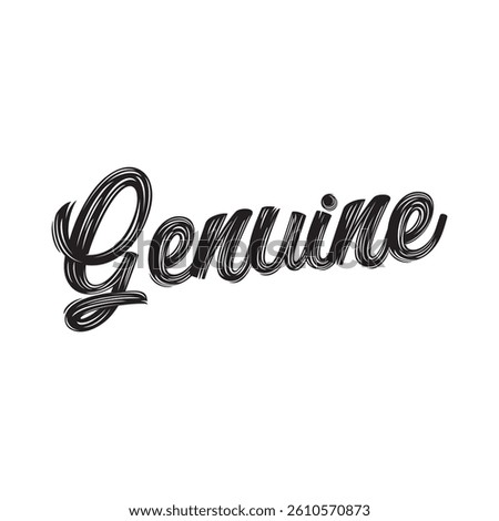 Genuine text on white background.