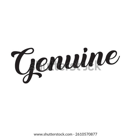 Genuine text on white background.