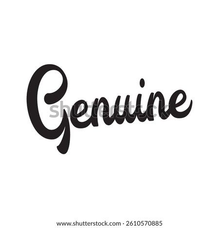 Genuine text on white background.