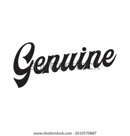 Genuine text on white background.