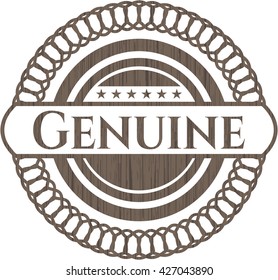 Genuine wood emblem. Retro