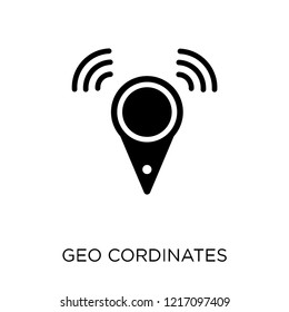 Geo Cordinates icon. Geo Cordinates symbol design from Maps and locations collection. Simple element vector illustration on white background.