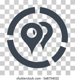 Geo Diagram icon. Vector illustration style is flat iconic symbol, smooth blue color, transparent background. Designed for web and software interfaces.