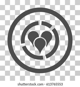 Geo Diagram icon. Vector illustration style is flat iconic symbol, gray color, transparent background. Designed for web and software interfaces.