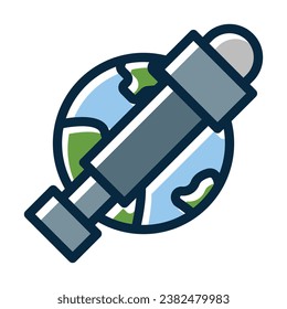 Geo Explore Vector Thick Line Filled Dark Colors Icons For Personal And Commercial Use.
