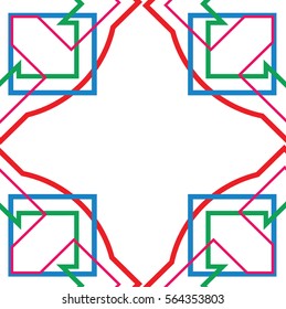 Geo Frame Tri Colour