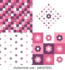 GEO FUN CUTE GIRL PATTERN WALLPAPER MOTIF