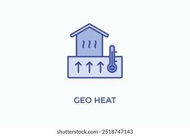 Ícone Do Vetor De Calor Geográfico Ou Ilustração Do Logotipo