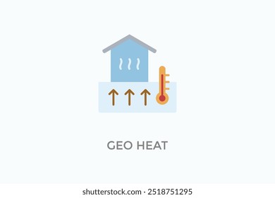 Geo Heat Vector Icon Or Logo Illustration