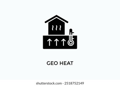 Geo Heat Vector Symbol- oder Logo-Illustration