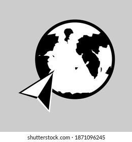 Geosymbole gps. Pin-Vektorgrafik einzeln. eps10