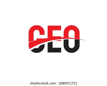 Letra GEO Ilustración del vector de diseño del logotipo inicial