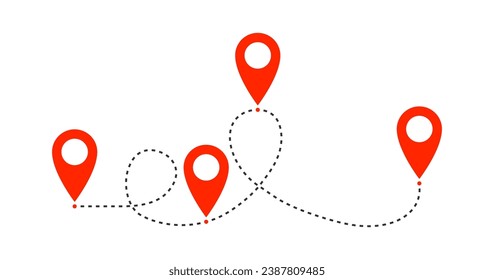 Geo location icon. Map pin symbol. Direction road background. Place marker. Navigation position. Destination address. GPS tag. Flat color. Vector isolated sign.