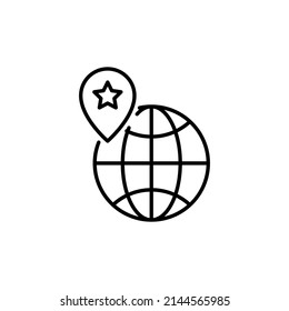 icono de ubicación geográfica en vector. logotipo