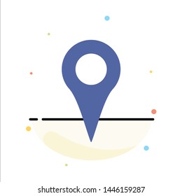 Geo location, Location, Map, Pin Abstract Flat Color Icon Template