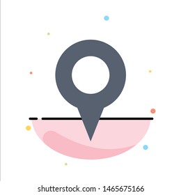 Geo location, Location, Map, Pin Abstract Flat Color Icon Template. Vector Icon Template background