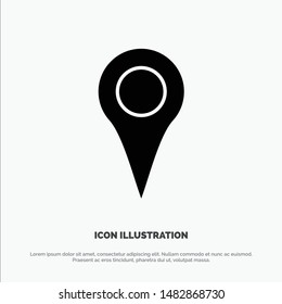 Geo location, Location, Map, Pin solid Glyph Icon vector