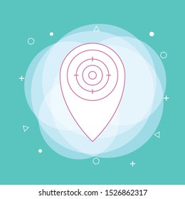Geo location, navigation flat isometric vector concept illustration. Concept of line icon