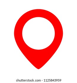 Geo location pin marker vector illustration isolated on white background