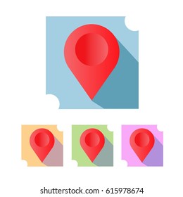 Geo location tag. Geo tagging vector icon. 