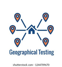 Geo Location Targeting with GPS Positioning and Geolocation Icon