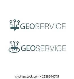 Geo location tchnology vector logo design
