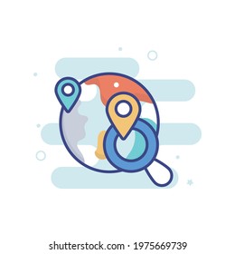 Geo location vector filled outline icon style illustration. EPS 10 File