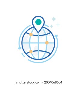 Geo Location Vector Icon style illustration. EPS 10 File
