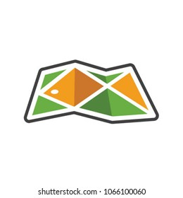 Geo Map Fish locator Logo icon vector