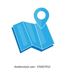 Geo map location. Real estate outline vector icon