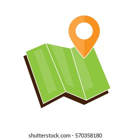 Geo map location. Real estate outline vector icon