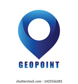 Geo Map Point Location Logo design vector. Pin symbol City locator template