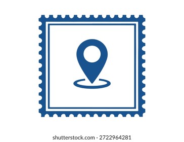 ícone de vetor de carimbo postal do pin geográfico em um plano de fundo branco
Carimbo de correio vetorial sobre fundo branco