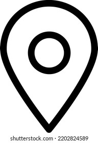 Geo Pin Vektor Symbol auf weißem Hintergrund.EPS
