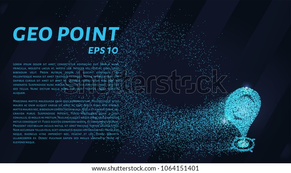 Geopoint Shapes Geo Point Particles Geo Mark Consists 스톡 벡터(로열티 프리) 1064151401 ...